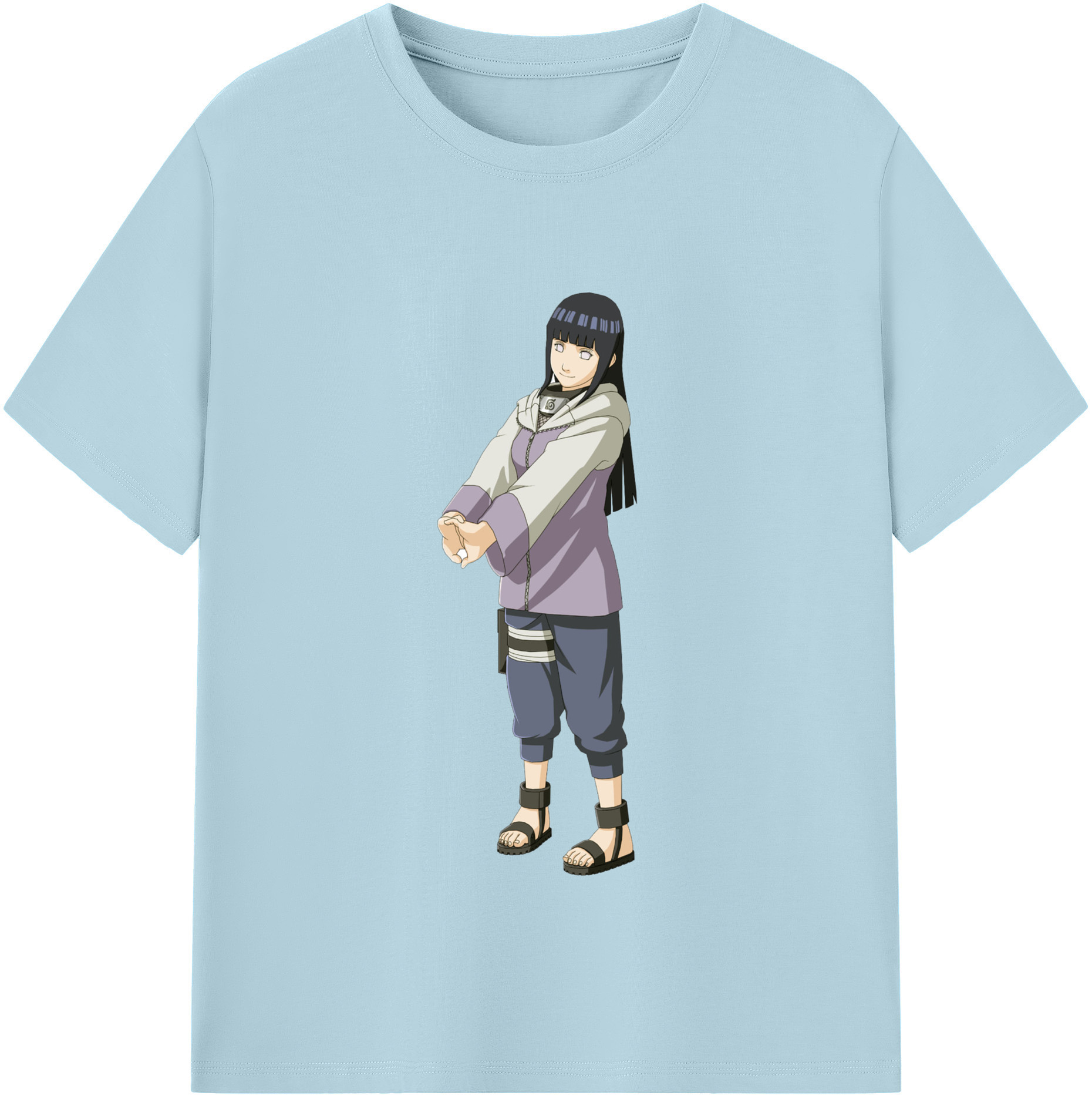 （画像用） NARUTO -ナルト- 日向ヒナタ Hyūga Hinata 綿100％半袖Tシャツ（フロントプリント）